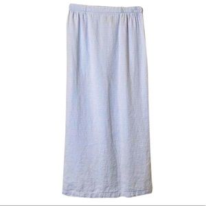 Vintage Eileen Fisher Blue Linen Skirt (size S)